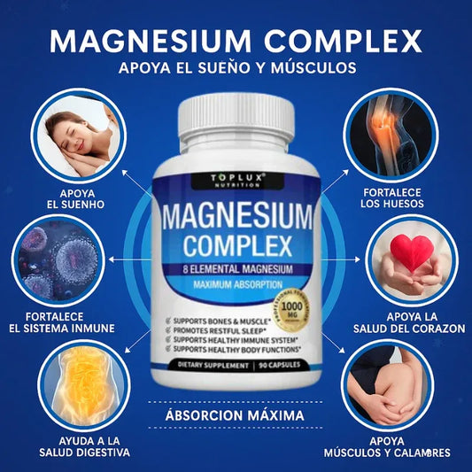 ⚡ Energía baja al despertar? Apoya tu metabolismo — Magnesium Complex Toplux 1000 mg